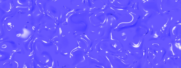 abstract texture of glass surface of blue. Glossy surface of water. Texture of liquid molten gold. Banner for insertion into site. Horizontal image. 3D image. 3D rendering.