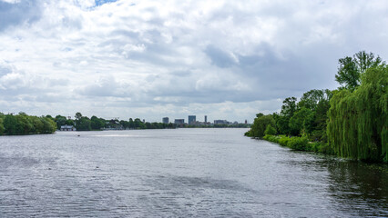 View of the old Alster in Hamburg