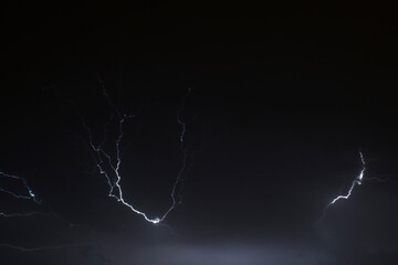 lightning bolt in the night sky