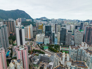 San Po Kong, Hong Kong Top down view of Hong Kong downtown city