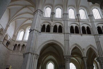 La Basilique Sainte Marie Madeleine, basilique de Vezelay, intérieur de la basilique, village de Vezelay, département de l'Yonne, France