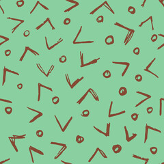 Vector Seamless Hand Drawn Scribble Pattern. Minimal Artistic Sketch Endless Print.