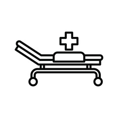 Hospital bed icon. medical sign. vector illustration
