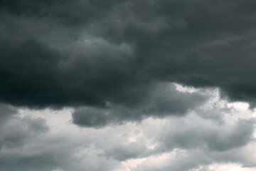 Fototapeta na wymiar Picturesque view of sky with heavy rainy clouds