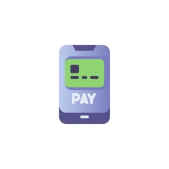 Mobile banking flat icon