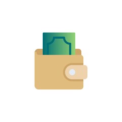 Money wallet flat icon