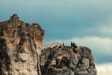 View of the rocks near the monasteries of Meteora . Greece. Kalambaka.