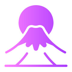 mount fuji gradient icon