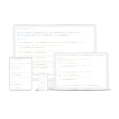 White digital gadgets programming example