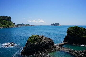 fascinating seascape with island