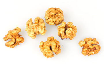 White background of the walnut