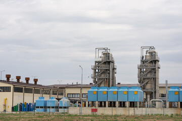 Facilities at the vegetable processing factory. Production of tomato paste on modern equipment