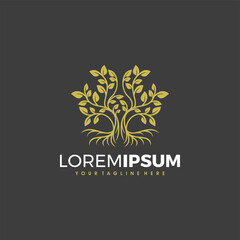 Roots Logo Template Vector Illustrator