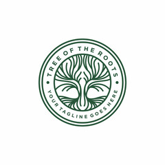Roots Logo Template Vector Illustrator