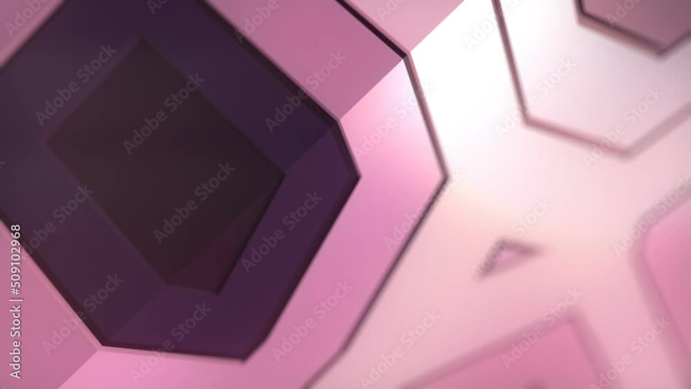 Aufkleber 3d rendering abstract geometric background, digital seamless loop animation HD