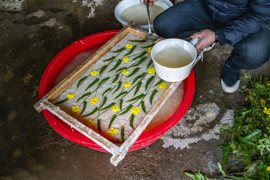 Danzhai county in guizhou miao and dong autonomous county located manual papermaking factory designs