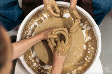 Learning in Pottery Class