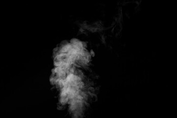Smoke movement on a black background, smoke background, abstract smoke on a black background. Design element to overlay on your photos
