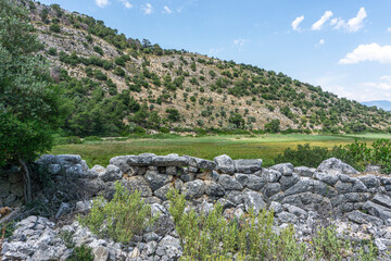 scenic views of Pydnai, which was probably once a small naval and military base fortress and guarded the very west end of Patara.