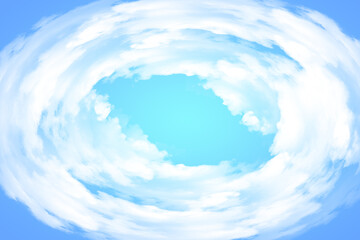 white cloud and blue sky concept of computer-generated color graphics and material texture
