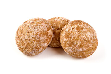 Classic Russian gingerbread cookies isolated on white background