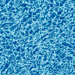Blue shiny swimming pool water seamless background