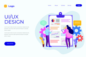 business infographic landing page design