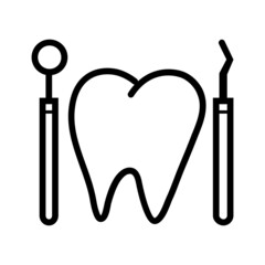 Black line for Dentist Icon