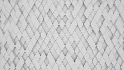 Fototapeta premium Abstract background of white squares divided into triangles. The texture of white tiles.