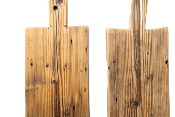 Kitchen wooden boards isolated on white background