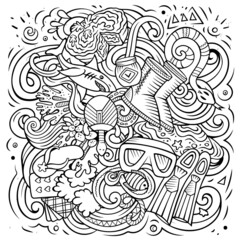 Australia cartoon vector doodle illustration