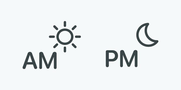 Am Pm vector icon. Isolated time icon vector design. Designed for web and app design interfaces.