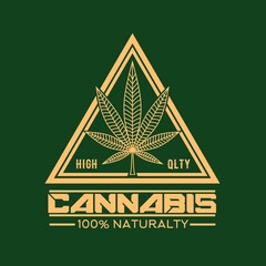 Great premium cannabis logo for any Lebel related to cannabis products