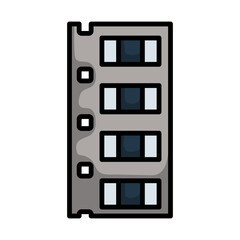Fototapeta na wymiar Diode Smd Component Tape Icon