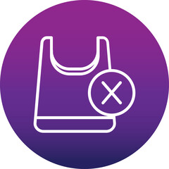 No Plastic Bags Icon