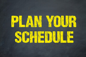 Plan your Schedule