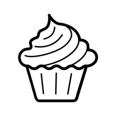 Black line for Muffin  Icon