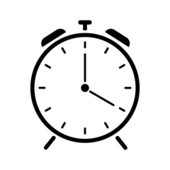 Black solid for Alarm clock Icon