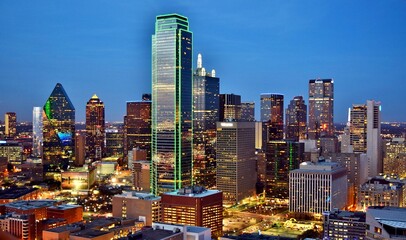 Fototapeta na wymiar Skyline of Dallas, Texas, USA