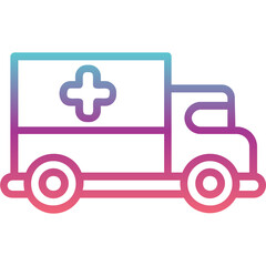 Fototapeta premium Medical Truck Icon