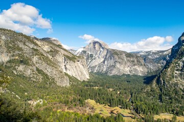 Half Dome and Surrounding Mountains of Yosemite National Park in the Summer - California, USA