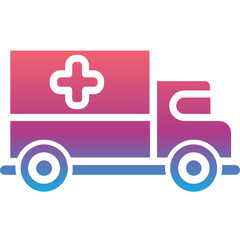 Fototapeta premium Medical Truck Icon