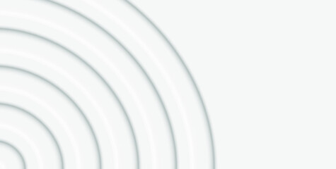 Obraz premium Abstract white background with volume circles creation texture. Vector illustration