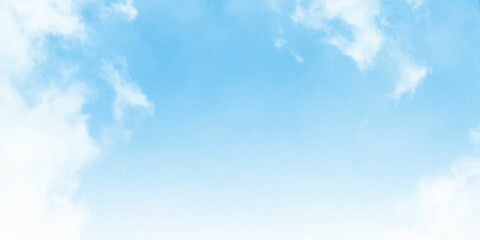 Beautiful White Clouds in Blue Sky. Vector Illustrator