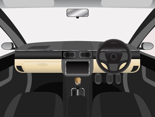 Vector Illustration of Car Dashboard