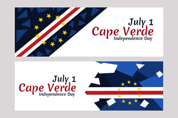 July 5, Cape verde Independence day vector illustration. Suitable for greeting card, poster and banner