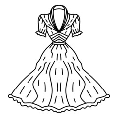 Digital illustration ofnew look style dress