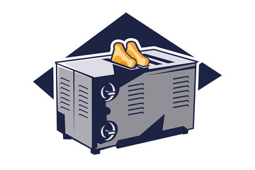 Toasters icons. Vector illustration.  in cartoon style isolated on white background vector. simple icon