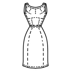 Digital illustration of retro dress