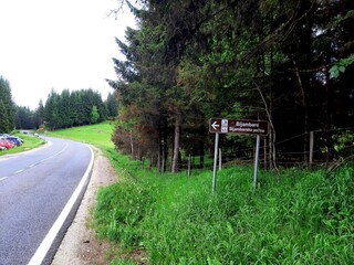 Sign near Bijambare nature preserve, Olovo, Bosnia and Herzegovina